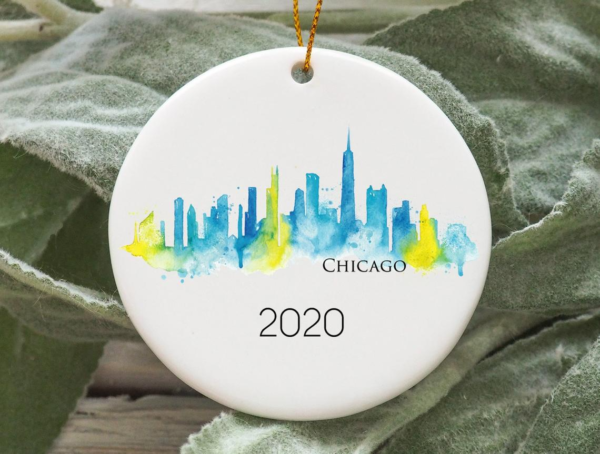 Chicago City 2020 Christmas Tree Ornament