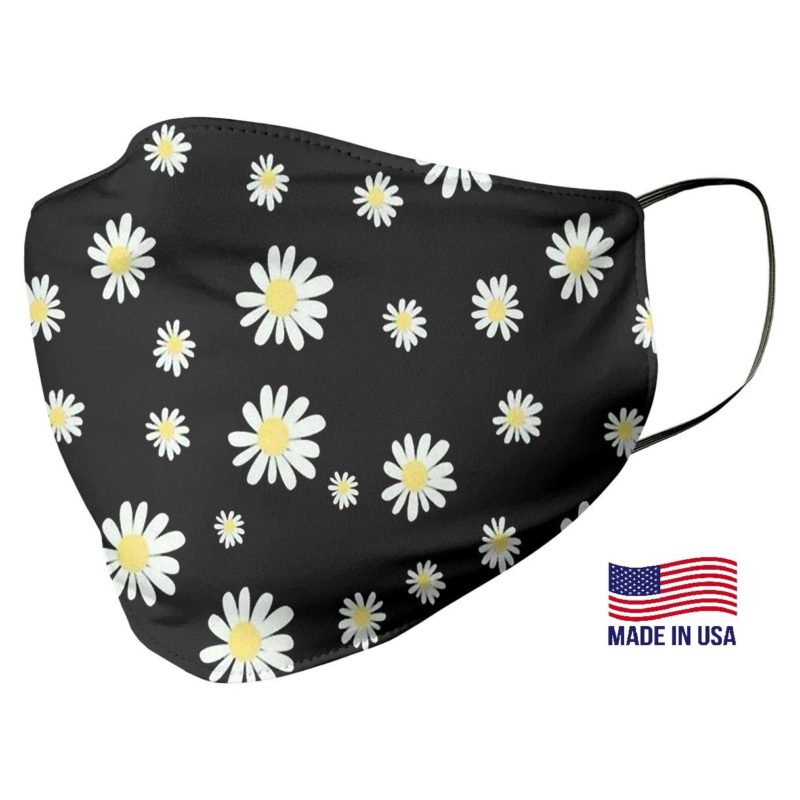 Daisy Flower Pattern Face Mask