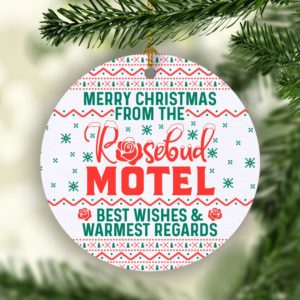 Merry Christmas From The Rosebud Motel Rose Family Schitts Creek Christmas Tree Ornament