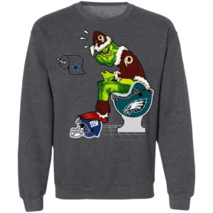 Santa Grinch Washington Redskins Shit On Other Teams Christmas Sweater, Shirt