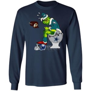 Santa Grinch Philadelphia Eagles Shit On Other Teams Christmas Sweater, Shirt