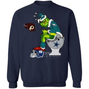 Santa Grinch Philadelphia Eagles Shit On Other Teams Christmas Sweater, Shirt