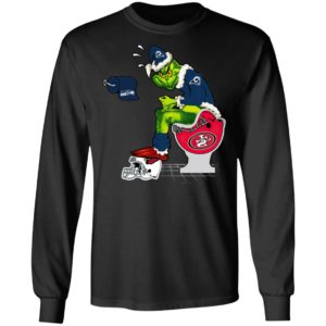 Santa Grinch Los Angeles Rams Shit On Other Teams Christmas Sweater, Shirt