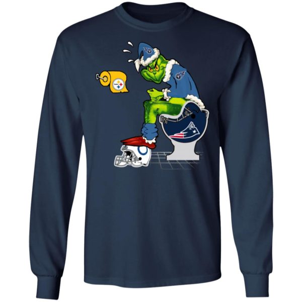 Santa Grinch Tennessee Titans Shit On Other Teams Christmas Sweater, Shirt