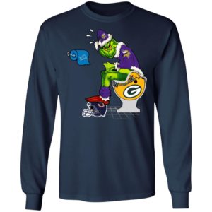 Santa Grinch Minnesota Vikings Shit On Other Teams Christmas Sweater, Shirt