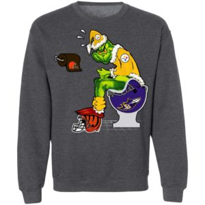 Santa Grinch Pittsburgh Steelers Shit On Other Teams Christmas Sweater, Shirt