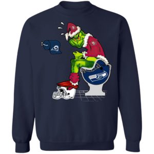 Santa Grinch San Francisco 49ers Shit On Other Teams Christmas Sweater, Shirt