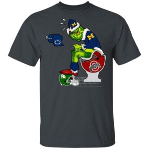 Santa Grinch Michigan Wolverines Shit On Other Teams Christmas Sweater, Shirt