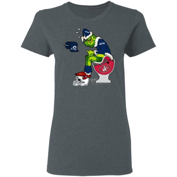 Santa Grinch Seattle Seahawks Shit On Other Teams Christmas Sweater, Shirt
