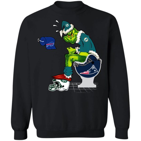 Santa Grinch Miami Dolphins Shit On Other Teams Christmas Sweater, Shirt