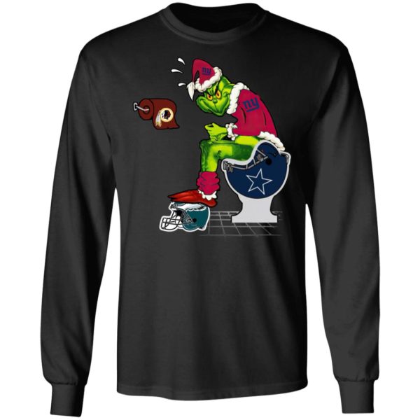 Santa Grinch New York Giants Shit On Other Teams Christmas Sweater, Shirt