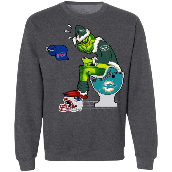 Santa Grinch New York Jets Shit On Other Teams Christmas Sweater, Shirt