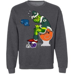 Santa Grinch Green Bay Packers Shit On Other Teams Christmas Sweater, Shirt