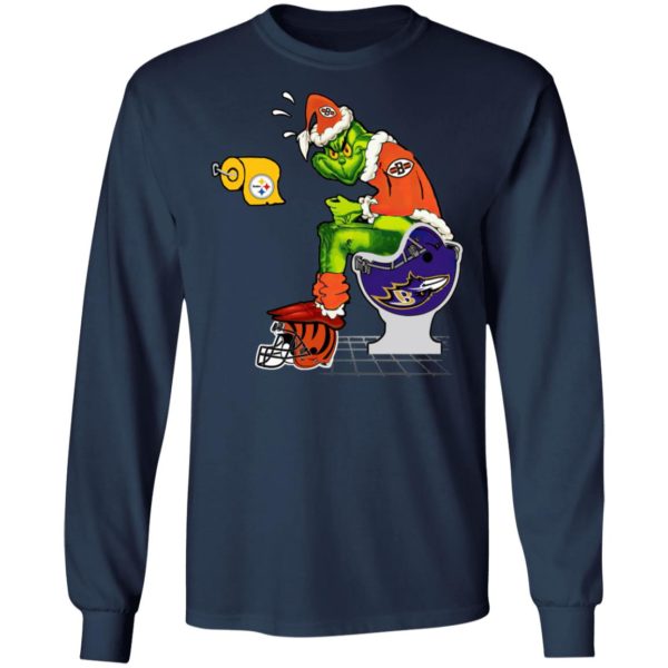 Santa Grinch Cleveland Browns Shit On Other Teams Christmas Sweater, Shirt