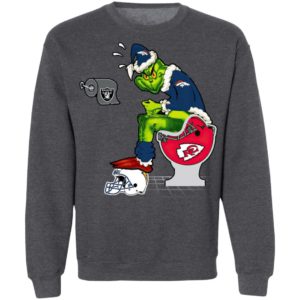 Santa Grinch Denver Broncos Shit On Other Teams Christmas Sweater, Shirt