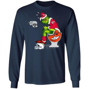 Santa Grinch Kansas City Chiefs Shit On Other Teams Christmas Sweater, Shirt