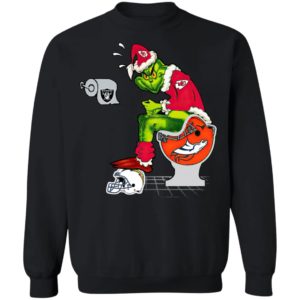 Santa Grinch Kansas City Chiefs Shit On Other Teams Christmas Sweater, Shirt