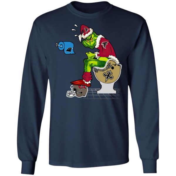 Santa Grinch Atlanta Falcons Shit On Other Teams Christmas Sweater, Shirt