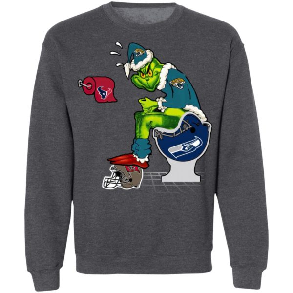 Santa Grinch Jacksonville Jaguars Shit On Other Teams Christmas Sweater, Shirt
