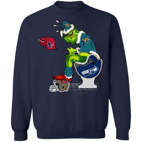 Santa Grinch Jacksonville Jaguars Shit On Other Teams Christmas Sweater, Shirt
