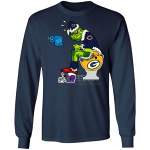 Santa Grinch Chicago Bears Shit On Other Teams Christmas Sweater, Shirt