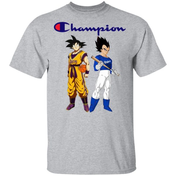 Premium goku los angeles lakers and vegeta los angeles dodgers champion shirt