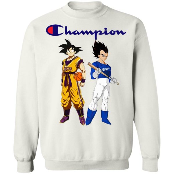 Premium goku los angeles lakers and vegeta los angeles dodgers champion shirt