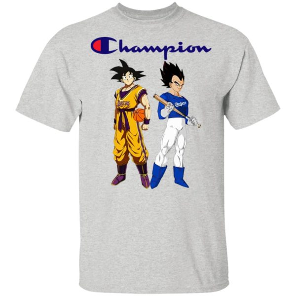 Premium goku los angeles lakers and vegeta los angeles dodgers champion shirt