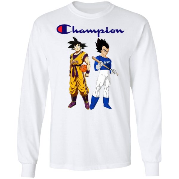 Premium goku los angeles lakers and vegeta los angeles dodgers champion shirt