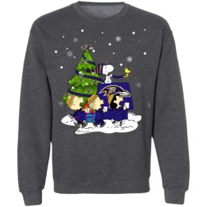 Snoopy The Peanuts Baltimore Ravens Christmas Sweater