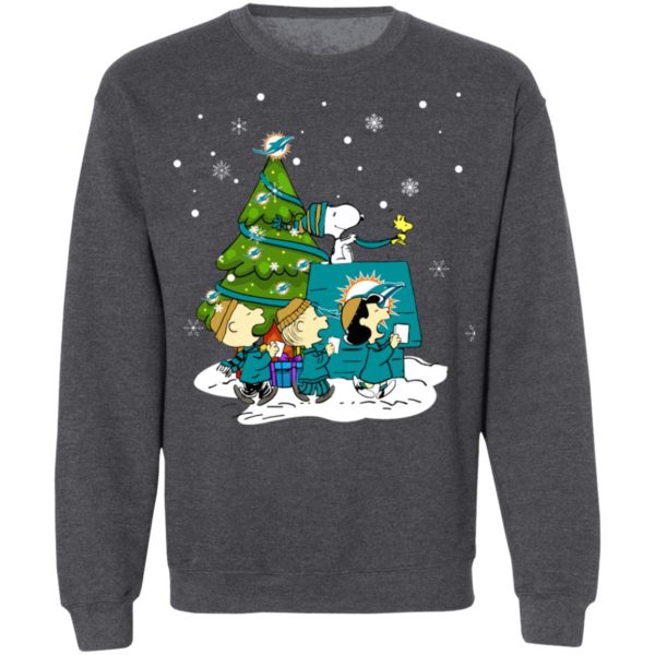 Snoopy The Peanuts Miami Dolphins Christmas Sweater