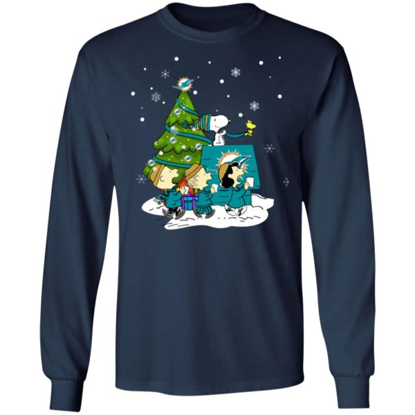 Snoopy The Peanuts Miami Dolphins Christmas Sweater