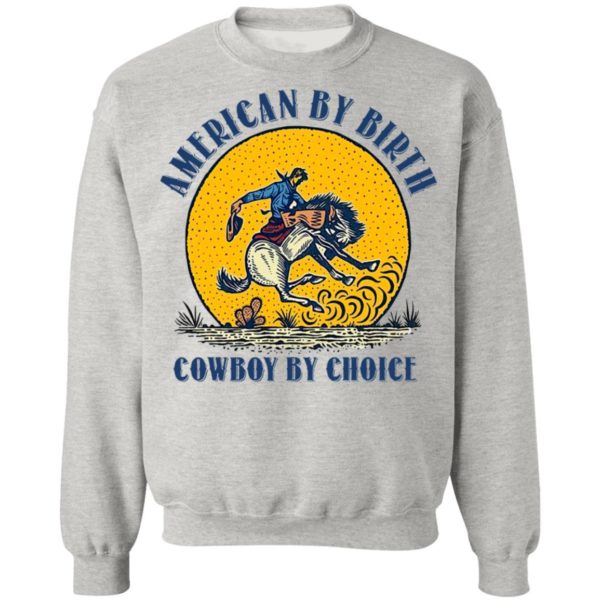 American By Birthday Cowboy By Choice Horse Shirt