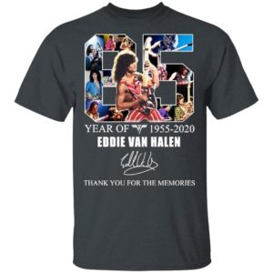 65 Years Of Eddie Van Halen 2020 Thank You For The Memories Signature Shirt