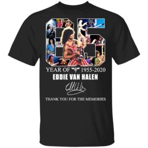 65 Years Of Eddie Van Halen 2020 Thank You For The Memories Signature Shirt