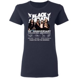Black Sabbath 50th Anniversary 1970 2020 Thank You For The Memories Signatures Shirt