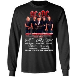 Ac Dc 48th Anniversary 1973 2021 Thank You For The Memories Signatures Shirt