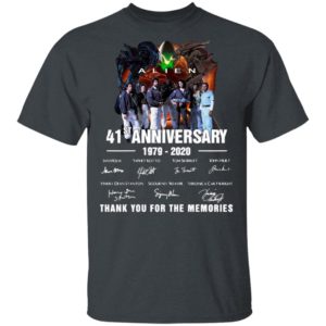 Alien 41st Anniversary 1979 2020 Thank You For The Memories Signatures Shirt