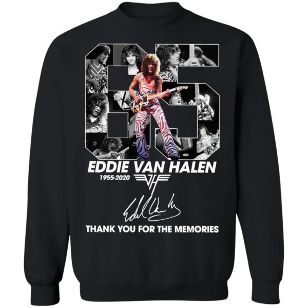 Official 65 Eddie Van Halen 1955 2020 Thank You For The Memories Signature Shirt