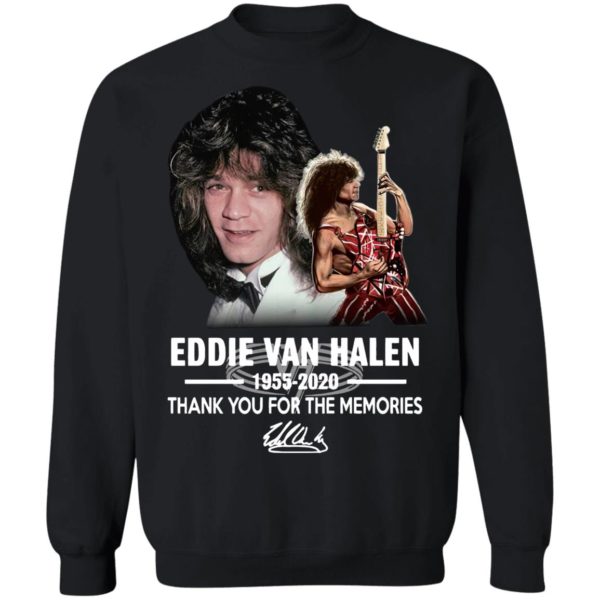 Eddie Van Halen 1955 B2020 Thank You For The Memories Signature Shirt