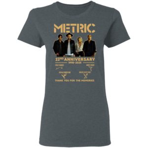 Metric 22nd Anniversary 1998 2020 Thank You For The Memories Signatures Shirt