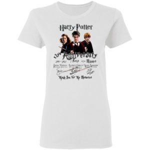 Harry Potter 20th Anniversary 2001 2021 7 Parts 1179 Minutes Thank You For The Memories Signatures Shirt