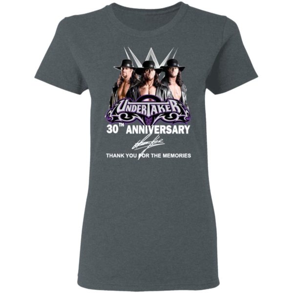 Undertaker 30th Anniversary Thank You For The Memories Signature Shirt