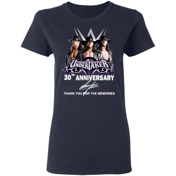 Undertaker 30th Anniversary Thank You For The Memories Signature Shirt