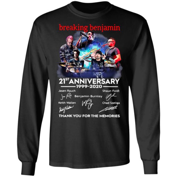 Breaking Benjamin 21st Anniversary 1999 2020 Thank You For The Memories Signatures Shirt
