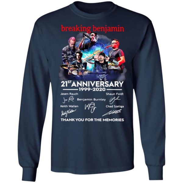 Breaking Benjamin 21st Anniversary 1999 2020 Thank You For The Memories Signatures Shirt