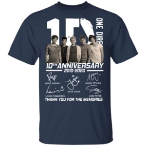 Official One Direction 10th anniversary 2010 2020 thank you for the memories Shirt