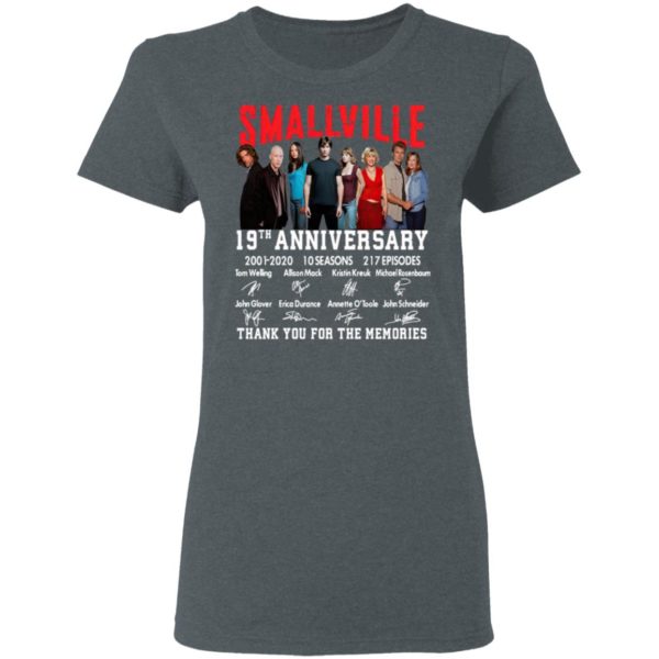 Smallville 19th Anniversary 2001 2020 10 Seasons 217 Episodes Thank You For The Memories Signatures Shirt