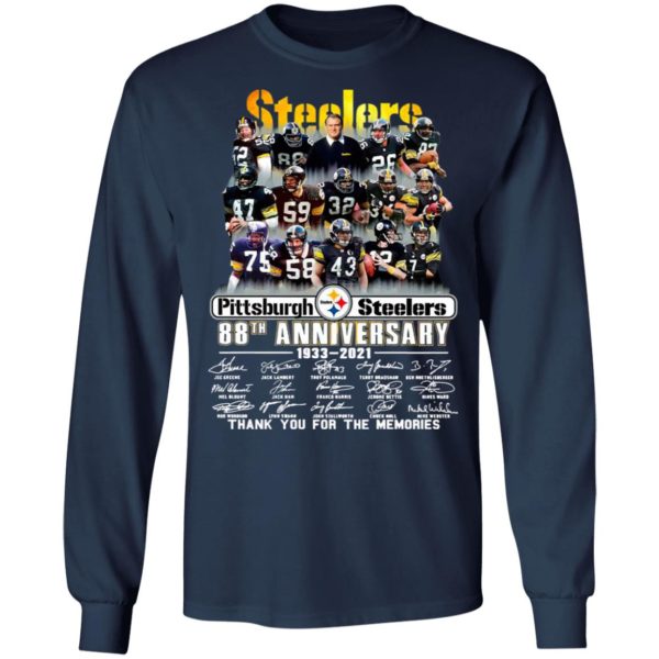 Pittsburgh Steelers 88th Anniversary 1933 2021 Thank You For The Memories Signatures Shirt