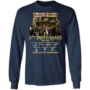 Pirates Of The Caribbean 17th Anniversary 2003 2020 Thank You For The Memories Signatures Shirt